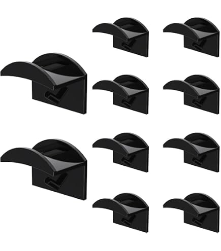 Lot De 2 Porte-casquettes Muraux Avec Clips à Ressort - Jusqu'à 20 Casquettes - Installation Adhésive Ou Vis - ABS Robuste