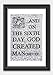 Produktbild On the 6th Day God Created Manchester Short Street 2017 Poster Black Frame 29.7x42cm (A3) White