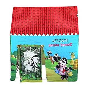 RF Jumbo Big Size Extremely Light Weight Water Proof Play House Tent for Kids | 10 Year Old Girls and Boys-Panda House Tent (Multi Color)