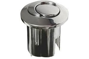 IFINGER Botón Pulsador de doble descarga D2D, media luna, tipo corto, AH0001800R, compatible con el cisterna. boton para inodoro Water pulsador 822043001 (Corto (Cuerpo 4,40cm))