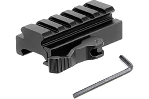 Paike Support de Colonne Montante Picatinny à 5 emplacements avec Verrouillage à Levier QD à dégagement Rapide, Adaptateur de Montage de Montage sur Rail à Profil Bas