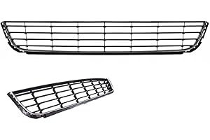 EASYSHOP24H Griglia Paraurti Anteriore Centrale Per Golf 6 MK6 VI da 2008 a 2012 Cornice Mostrina Inferiore Con Profilo Modanatura Cromata