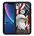 Price comparison product image Protective Designer Vinyl Skin Decals/Stickers for OtterBox Commuter iPhone XR Case -Bald Eagle American Flag Design Patterns - Only Skins and NOT Case - by [TeleSkins]