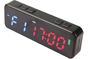 FCXJTU Mini Gym Timer with USB Rechargeable and Built-in Magnetic Spine,1 inch Portable Count Down/Up Stopwatch Workout Timer, LED Interval Timer for Home Garage EMOM Tabata Fitness