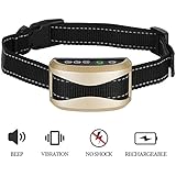 [Gesponsert]Anti-bell Halsband Zenwow Wiederaufladbar Hunde Trainingshalsband 7 Stufen von Ton & Vibrationsfunktion mit verstellbarem Gürtel Erziehungshalsband -Safe für Kleine Mittlere Große Hunde