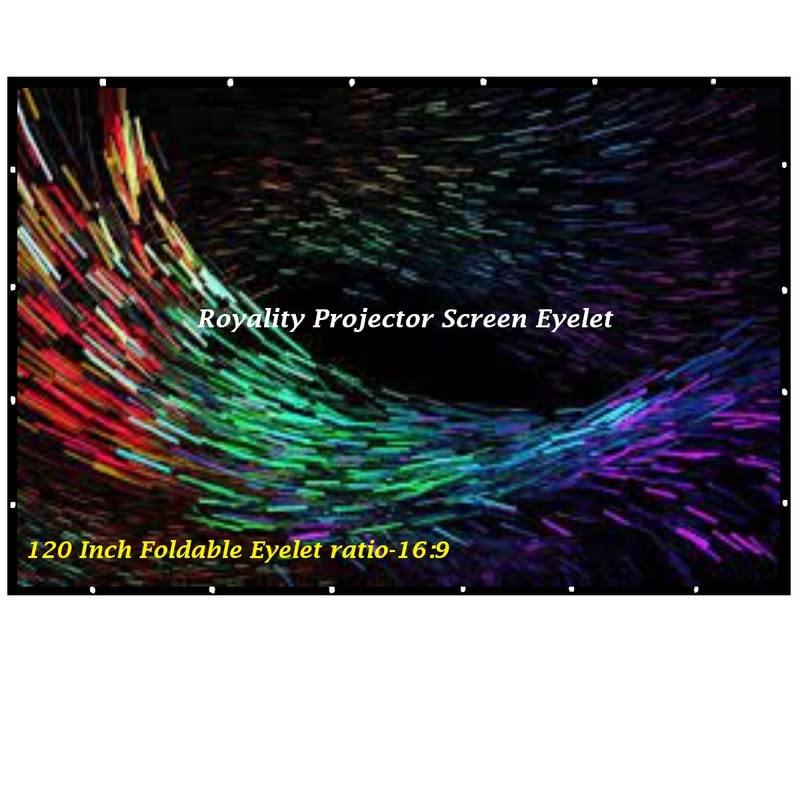 [Upgraded 2023] 120 Inch Foldable Projector Screen (Anti-Light) (Anti-Crease) Wrinkle-Free Ratio 16:9 Full HD 4k 3D Supported for Home Cinema, Theater, Indoor Outdoor Movie-(151 cm, (H) x 266 cm (W))