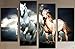 Produktbild obella New Top Art Wand Leinwand Drucke 4 Stück || Pferde || modernes Poster Öl Gemälde Prints und Bilder Foto Bild Wall Art Prints auf Leinwand painting für Home Schlafzimmer Wohnzimmer Decor - Rahmenlose Christmas Gifts