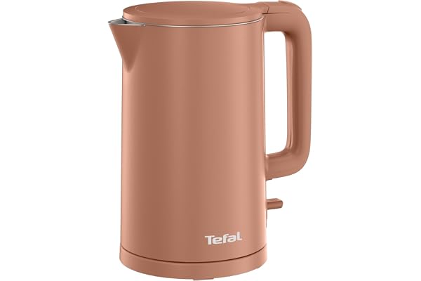 Tefal, Bouilloire électrique Thermo Protect, Parois froides, intérieur inox, 1 500 W, Terracotta, KO140PEO