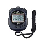 GFEU Sport Stoppuhr Timer, Multifunktions Digital Handheld Chronograph mit Großem LCD-Display Three-Row 60 Erinnerungen Bahnenzähler Perfekt für Coach, Sportler, Track & Field, Läufer
