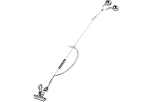 Furtryvl Double Fishing Rod Alarm Bells, Night Fishing Rod Alarm Bells, Dual Alert Bells Fishing Alarm Bell, Stainless Steel Fishing Rod Alarm Clip Indicator for Sea Fishing Saltwater Fishing Tackle