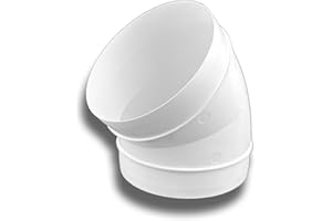 K-TECH-PRO Coude en PVC rond à 45° - Système d'aération - Diamètre : 150 mm