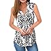 Produktbild OSYARD Damen Art und Weise beiläufiges Sleeveless Weste-Behälter-Oberseiten V-Ansatz Druck-Tank Tops Bluse(EU 48/XL, Black)