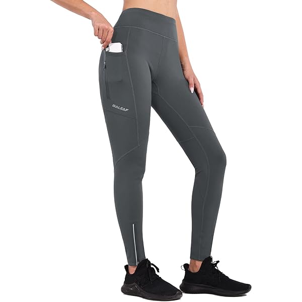 Bayge Yogabroek, legging, sportbroek, sweatbroek, fitnessbroek, voor dames, thermisch, bootcut, hoge taille, gevoerd met fleece, waterdicht, ondoorzichtig, buikcontrole, slimfit, met zakken, winter