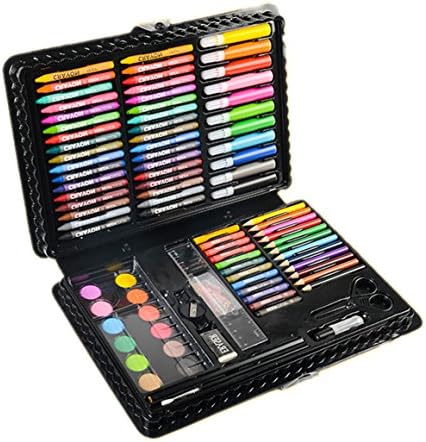 WalkingToSky Inspiration Art set for Drawing and Painting 109 Piece Portable Deluxe Artist Kit for Kids