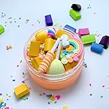 Tonspielzeugschlamm，Jaerio Regenbogen Charms Klar Schleim Schöne Farbe Lollipop Schleim Kinder Relief Stress Spielzeug 2019 heiß