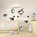 Produktbild wall art R00260 Wandaufkleber für Kinder Pinguine 1, wallpaper, mehrfarbig, 30 x 120 x cm
