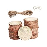 ❤【Magische Holzscheiben - Holzscheiben öffnen Ihr Talent zum Basteln. Sie und Ihre Familie können eine magische Welt schaffen. Sie können für Weihnachtsdekorationen, DIY Malerei, Geschenk, Untersetzer, Requisiten, Hochzeitsdekorationen, Urlaubsdekorationen.