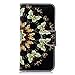 Produktbild Chreey Huawei P20 Lite Hülle, Leder Handyhülle Flip Case Bunt Muster Handy Schutzhülle mit Brieftasche Kartenfach Magnetverschluss [Gold Schmetterling]