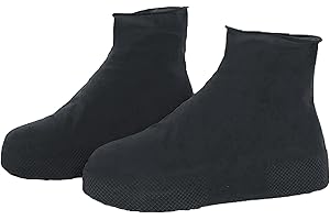 HeySocks Waterproof Rain Shoe Covers for Kids – Non-Slip Thickened, Durable Latex Overshoes Reusable Easy Wear Portable Anti-Slip Anti-Dirt