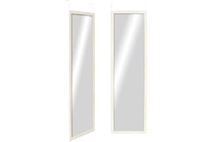 CHELY INTERMARKET MOD19300 Espejo De Puerta Cuerpo Entero Beige Estilo Moderno Minimalista 30x120cm Ideal para Vestidor Entrada Diseño Vertical con Kit De Colgar Montaje Fácil Madera Ingenieria