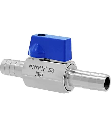 2x 16mm 2-Wege Absperrkugelhahn Aus Messing – Mit 4 Schlauchschellen, Für Wasser, Öl, Gas