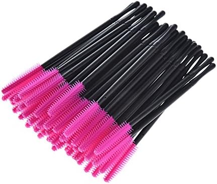 Greencolourful 50 PCS Disposable Silicone Eyelash Brush Eyebrow Brush (3#)