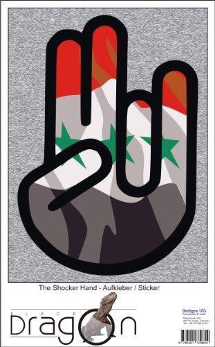 The Shocker Hand - Laptop Notebook Skin Sticker Cover Art Decal -
210x144 mm black Outline with Flag - Iraq