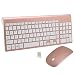 Produktbild Wireless Tastatur und Maus Set, Hi-azul Full-Size 2,4 GHz Kabellose Tastatur mit 102 Tasten und Power-Save-Maus für Haus und Büro verwenden (Rose Gold)