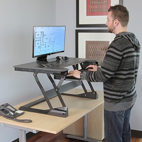 ERGOTRON WorkFit-TL Sitz-Steh-Schreibtisch-Arbeitsplatz schwarz max. Belastung 18kg. - 3