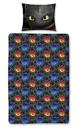 Bettwäsche Set Dragons Drachenzähmen leicht gemacht 135x200cm + 80x80cm, Linon, 6331, bunt - 3