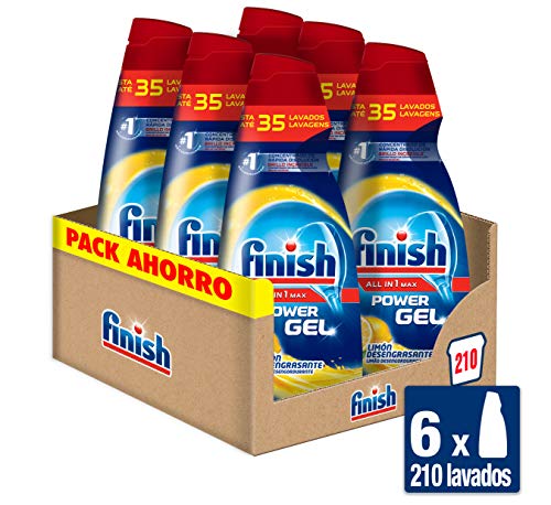 6 botes Finish Power Gel Limon Desengrasante por 17,99€ (en compra recurrente)