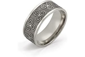 UNIFT Anillo de triskele celta vikingo para hombres y mujeres, de acero inoxidable, elegante, vintage, celta, triskelion, símbolo de triple espiral, amuleto nórdico, joyería