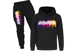 Jicahond Boys Girls Youtube Gamer Soft Costume Hoodie and Joggers 2pcs Clothing Sets