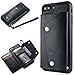 Produktbild iPhone 7 Plus Hülle,iPhone 8 Plus Leather Handyhülle,WIWJ Handyhülle Wallet Case[Modisch Leder Handy Shell mit Geldbörse] Flip Schutzhülle in Standfunktion Kredit Kartenfächer Magnetverschluss PU Leder Lederhülle Silikon Anti-Scratch Shell Back Cover Folio Hüllen Schale Schutzhüllen für iPhone 7 Plus/iPhone 8 Plus+1x Touch Stylus Pen-Schwarz