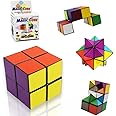 Qingriver Euclidean Cube Magic Cube, 2-in-1 Magic Star Cube, 3D Puzzle Cube, Infinity Cube for Faster and More Precise with Vibrant Colours