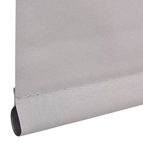 Costway Verdunkelungsrollo Fensterrollo Klemmrollo Thermorollo Seitenzugrollo Klemmfix-Rollo ohne Bohren 55x150cm Farbwahl lichtundurchlässig (Grau) - 7