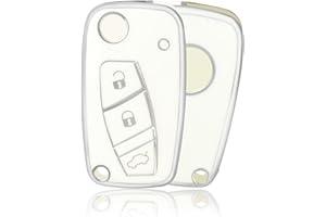 OFFCURVE Cover Chiavi Custodia Chiave Copri Chiavi Copri Telecomando Adatto per Fiat Grande Punto Evo Panda Bravo Ducato Doblo Qubo Lancia Ypsilon Lybra Delta Musa Peugeot Boxer Citroen Relay Nemo