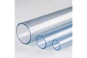 MW MATERIALS WORLD Tubo PVC transparente rígido 1 metro - 6 mm diámetro -1 mm grueso - Alta resistencia química - Para fontanería, riego y acuarios