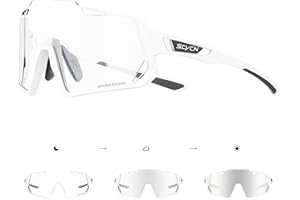 SCVCN Occhiali Ciclismo Fotocromatici Uomo Donna Mtb Occhiali Bici Running da Sole Sportivi UV400 Mountain Bike Guida Pesca Golf