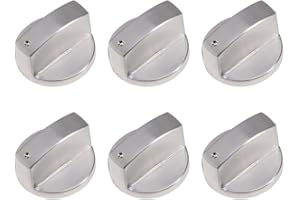 YHIJSR 6 Pezzi Manopola per Fornello a Gas, 6MM Copertura Pomello Accessori di Ricambio per Fornello a Gas Universale, Manopola di Controllo del Riscaldamento Controllo Preciso della Temperatura