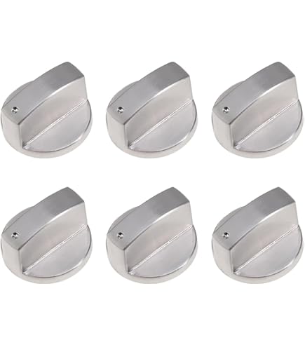 Spares2go Drehknopf-Set Für Indesit Backofen & Herd – In Silber, Mit Adapter – 4 Stück Im Pack