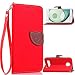 Produktbild Handy Tasche Motorola Moto Z Play, LifeePro[Kartensteckplätze]Mit PU Leder Ultra Dünne Klapp-Handy Tasche Magnet Handytasche Bookstyle Flip Case für Motorola Moto Z PlayRot)
