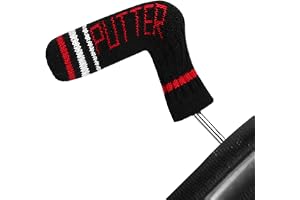 Scott Edward Stickat golfputterfodral, 1 st i paketet, dubbelskikt stickat, lämpligt för bladputter, söt och mjuk