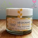 Desodorantes en crema 100% natural y de eficacia duradera No contienen piedra de alumbre (sales de aluminio). Combate las bacterias que causan el mal olor y absorbe la humedad. Tiene una textura suave, cremosa y no grasa Fragancia femenina y dulce (cedro + ylang)