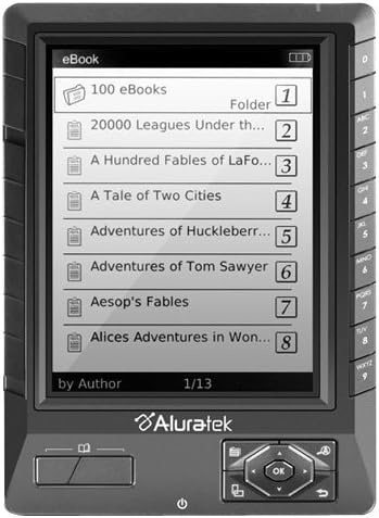 Aluratek Libre Pro eBook Reader with 100 eBooks