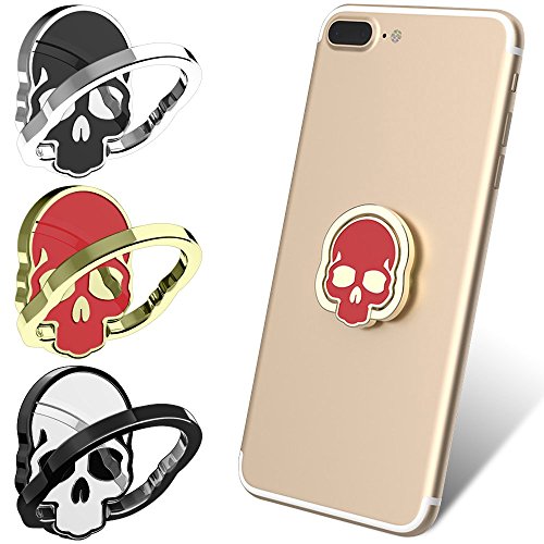 Smartphone Finger Grip Anello,IHUIXINHE 3 PCS Scheletro Design 360 Rotazione Anello Gancio per Tutti Telefoni Intelligenti, iPhone 7 6 6S Plus Galaxy S7 S7 Edge S6, Tablet GPS, adatta Supporto Magnetico Auto Universal