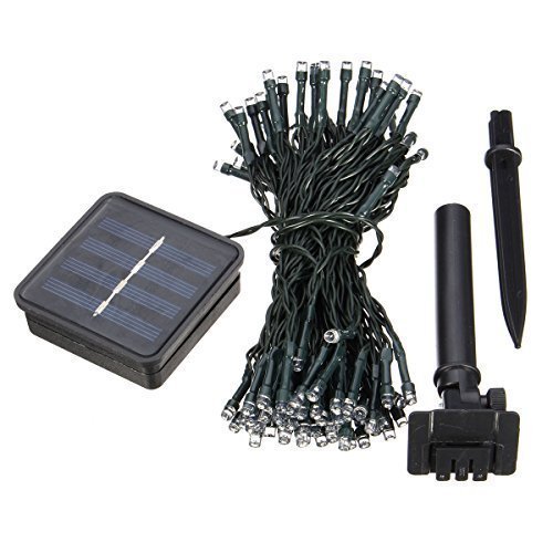 SOLMORE LED Solar Lichterkette Außenlichterkette Solarlichterkette String Licht 17M 100 LED für Outdoor Weihnachten Hochzeit Garten Party Außen Dekoration Weiß - 8
