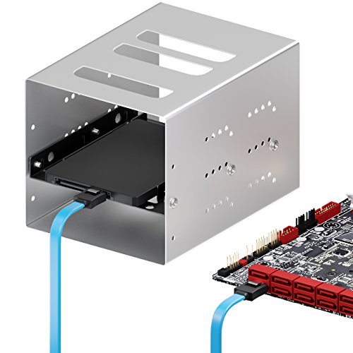 deleyCON [0,3m] S-ATA 3 Kabel – flexibles PREMIUM SATA 3 HDD / SSD Datenkabel mit Clip – 2x Stecker gerade – bis 6 GBit/s – Länge: 30cm / Farbe: Blau - 5