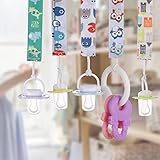 GAGAKU 5er Pack Schnullerband Stoff Schnullerkette mit Clip – Mehrfarbig - 2
