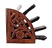 Produktbild Wooden Handmade Fernbedienung Halter Braun TV/AC Remote Caddy Organizer mit 5 Fächer 7,3 Zoll